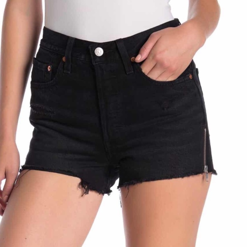 Levi’s  501s Zip Your Lip High Waisted Denim Short - Picture 2 of 7